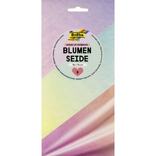 folia Seidenpapier 500 x 700 mm 20 g/qm Regenbogenverlauf 6 Bogen