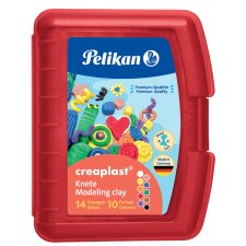 Pelikan Kinderknete Creaplast 14er Kunststoffbox rot