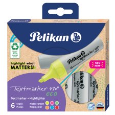 Pelikan Textmarker 490 eco 6er Set Neon-Farben