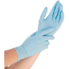 HYGONORM Nitril-Handschuh Safe Fit L blau puderfrei 100...