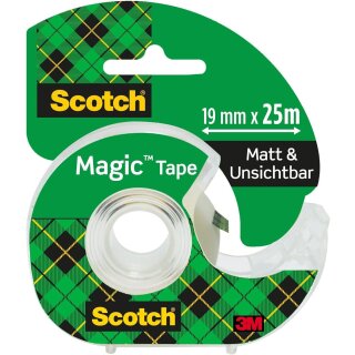 Scotch Klebefilm Magic unsichtbar 19 mm x 25 m im Handabroller