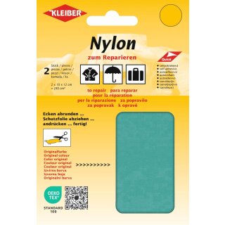 KLEIBER Nylon-Flicken selbstklebend türkis 2 Stück
