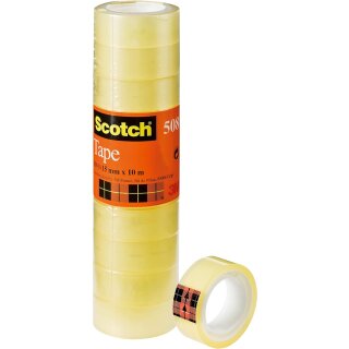 Scotch Klebefilm 508 transparent 15 mm x 10 m 10 Stück