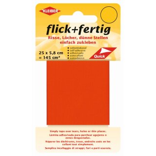 KLEIBER Reparatur-Set Flick + Fertig neonorange selbstklebend