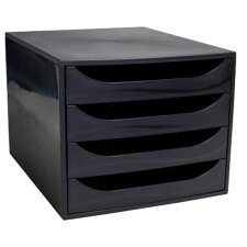 EXACOMPTA Schubladenbox ECOBOX 4 Schübe schwarz