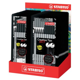 STABILO Creative Tips ARTY BLACK / SHADING Etui-Display 20-teilig