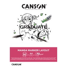 CANSON Studienblock GRADUATE Manga Marker Layout DIN A4...