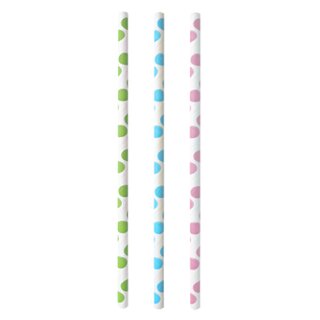 PAPSTAR Papier-Trinkhalm "Dots" 200 mm farbig sortiert