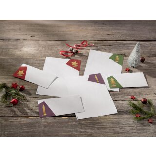 sigel Weihnachts-Umschlag-Set "Cut-out style" DIN lang