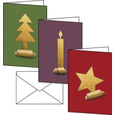 sigel Weihnachtskarten-Set "Cut-out Style" DIN...