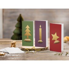 sigel Weihnachtskarten-Set "Cut-out style" DIN...