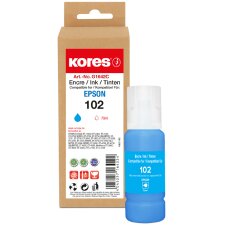 Kores Tintenflasche G1642C ersetzt EPSON 102 cyan