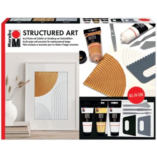 Marabu Acrylpasten-Set STRUCTURED ART Struktureffekte für Acrylgestaltung