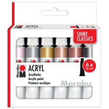 Marabu Acrylfarben-Set SHINY CLASSICS 6 x 12 ml