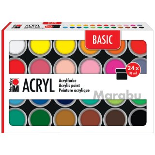 Marabu Acrylfarben-Set BASIC 24 x 18 ml