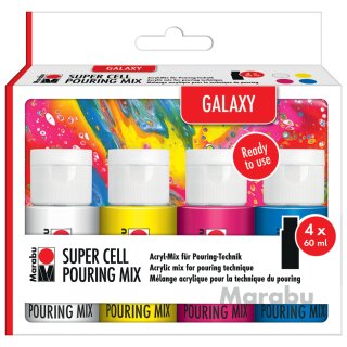 Marabu Super Cell Pouring Mix-Set GALAXY 4 x 60 ml