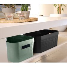 EDA Aufbewahrungsbox STONE 6 Liter PP schwarz