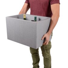 EDA Flaschenregal für 24 Flaschen aus Polystyren grau