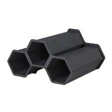 EDA Mini-Flaschenregal für 3 Flaschen PP anthrazit