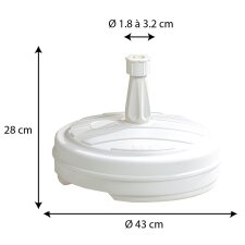 EDA Sonnenschirmständer Kunststoff rund 430 mm...
