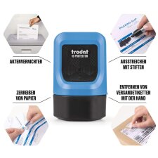 trodat Datenschutz-Rollstempel ID Protector blau