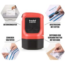 trodat Datenschutz-Rollstempel ID Protector+ rot