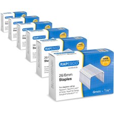 RAPESCO Business Pack Heftklammern 26/6 mm verzinkt 6...