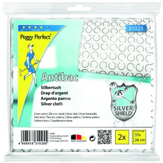 Peggy Perfect Silbertuch "Antibac" 2er Pack