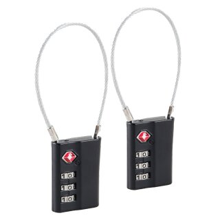 allit Zahlen-Sicherheitsschloss AluPlus AddOn Lock 2er Set mit Stahlseil