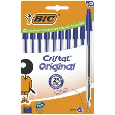 BIC Kugelschreiber Cristal Original blau 10er Kartonbox