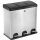 helit Tret-Abfalltrenner "the seperator" 3 x 20 Liter silber aus Edelstahl