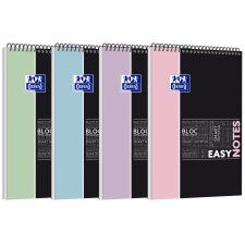 Oxford Studium Spiralnotizblock EASYNOTES Pastell A4+...