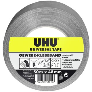 UHU Universal Gewebe-Klebeband 48 mm x 50 m grau