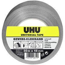 UHU Universal Gewebe-Klebeband 48 mm x 50 m grau