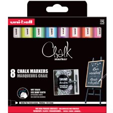 uni-ball Kreidemarker Chalk marker PWE5M/8 PF 8er Etui...