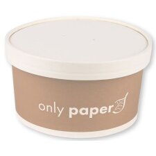 NATURE Star Salatschale Only Paper rund 1.300 ml braun