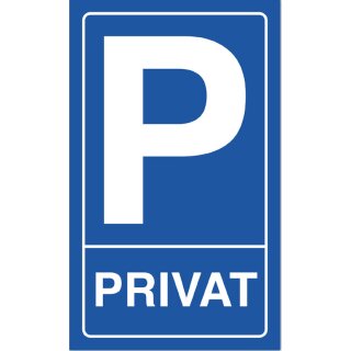 EXACOMPTA Hinweisschild "Privatparkplatz" blau/weiß