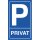 EXACOMPTA Hinweisschild "Privatparkplatz" blau/weiß