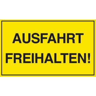 EXACOMPTA Hinweisschild "Ausfahrt freihalten!" gelb/schwarz