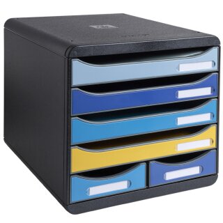 EXACOMPTA Schubladenbox BIG-BOX MAXI Bee Blue 6 Schübe