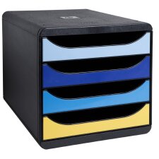 EXACOMPTA Schubladenbox BIG-BOX Bee Blue 4 Schübe