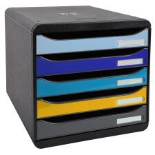 EXACOMPTA Schubladenbox BIG-BOX PLUS Bee Blue 5 Schübe