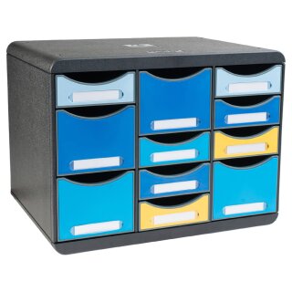 EXACOMPTA Schubladenbox STORE-BOX MULTI Bee Blue 11 Schübe