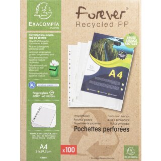 EXACOMPTA Prospekthülle Forever DIN A4 PP genarbt 100 Hüllen