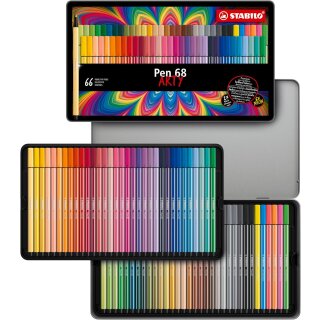 STABILO Fasermaler Pen 68 66er Metalletui ARTY