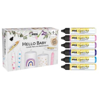 KREUL Candle Pen "Hello Baby" 6er-Set