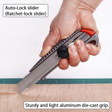 NT Cutter L-550GP Aluminium-Gehäuse 18 mm anthrazit
