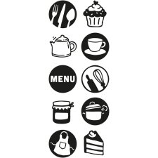 COLOP Motivstempel-Set "LITTLE NIO" Küche grau