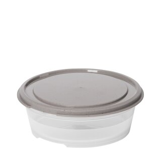 smartstore Frischhaltedose rund 0,3 L grau / transparent