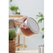 smartstore Frischhaltedose rund 0,3 L grau / transparent